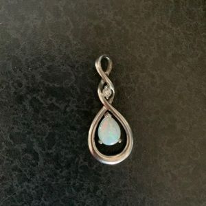 Silver and Opal Pendant